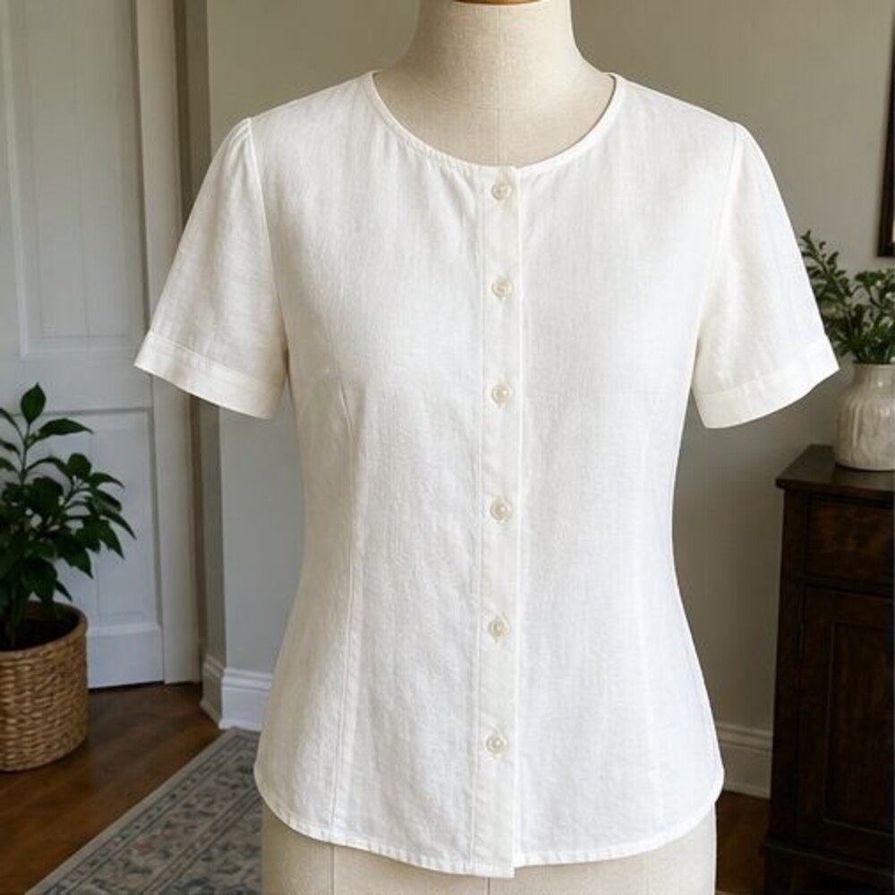 White Ruffle Blouse
